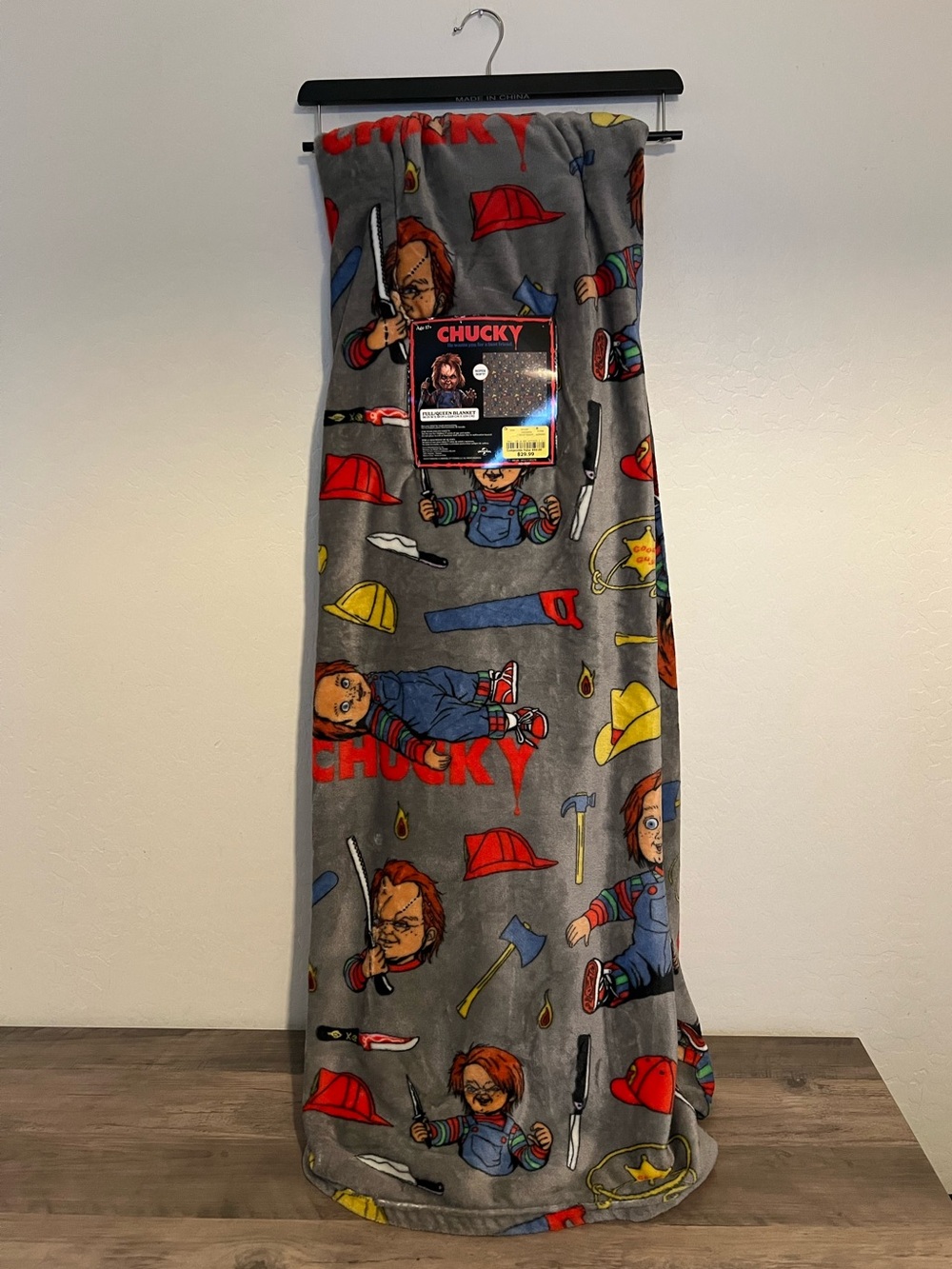 NWT Chucky Full/Queen Halloween Blanket